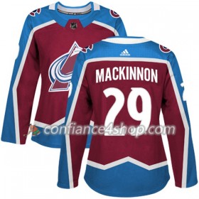 Adidas Maillot de Hockey Colorado Avalanche Nathan MacKinnon 29 2017-2018 Rouge Authentic - Femme